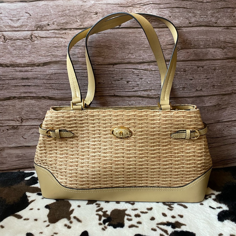 Etienne Aigner Straw Shoulder Bag Purse